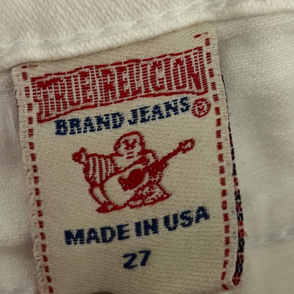 Women's True Religion White Low Rise Capri Jeans - 27 - Picture 4 of 9